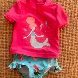 Carter’s baby girl 2 piece swim suit